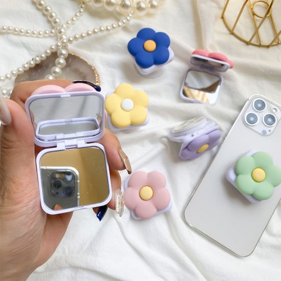 핸드폰 악세사리 플라워 미러 거치대/손잡이 스마트톡