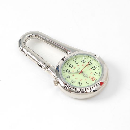 [아일렌]익사이팅 카라비너 야광 스포츠 시계(실버)