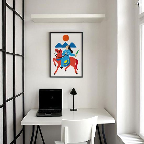 붉은 말의 기운 M 인테리어 디자인 포스터