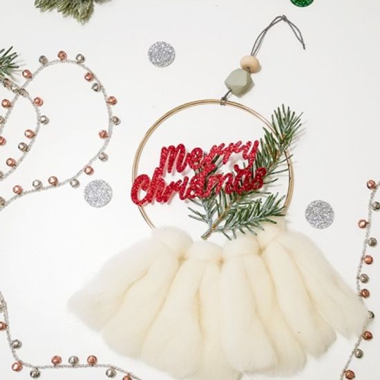 크리스마스 리프 양모 리스