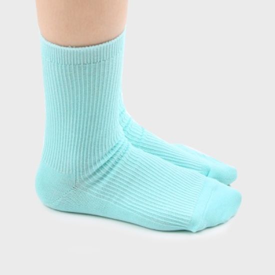 비비드 골지 립 양말(하늘색)
