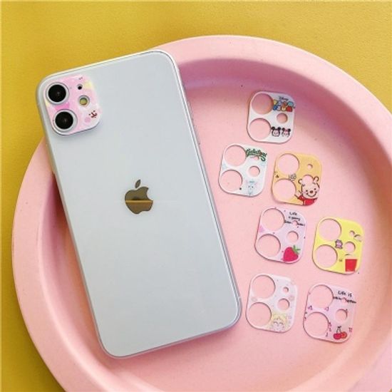 아이폰 12PRO 카메라렌즈 보호캡 강화유리 캐릭터필름