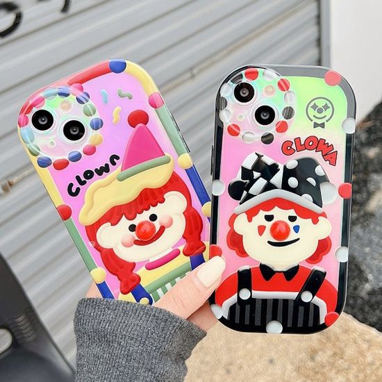 아이폰14 13 12 프로 맥스 커플 광대 홀로그램 케이스