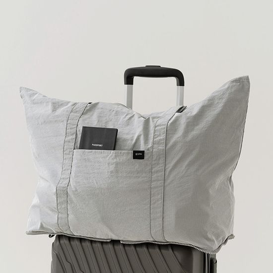 지유 여행용 접이식 보스턴백 - grey