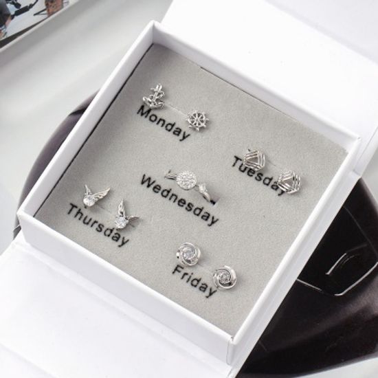 블링포유 귀걸이 4종 + 반지 세트 쥬얼리 선물세트