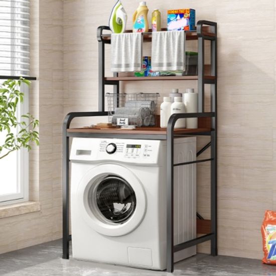 공간활용 세탁기 선반(A-2)(블랙)