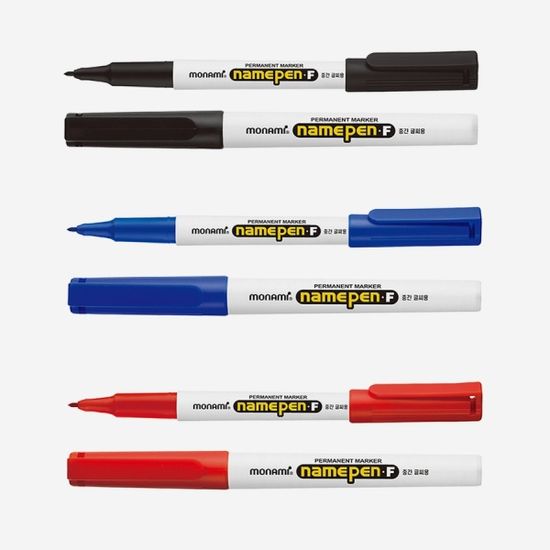 모나미 1.0mm 중간글씨용 유성마카-네임펜 F 6색set