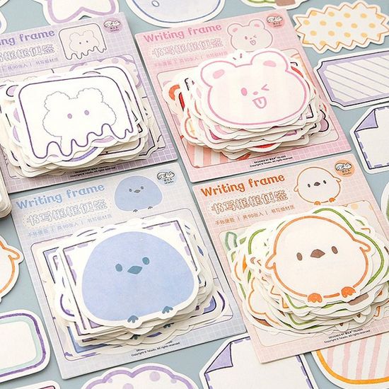 귀여운 동물 메모지  90매  병아리 토끼 다꾸