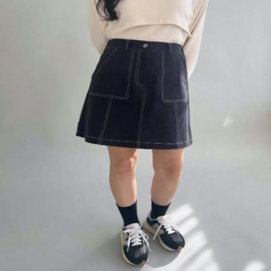 Everyin Cotton A-Line Skirt