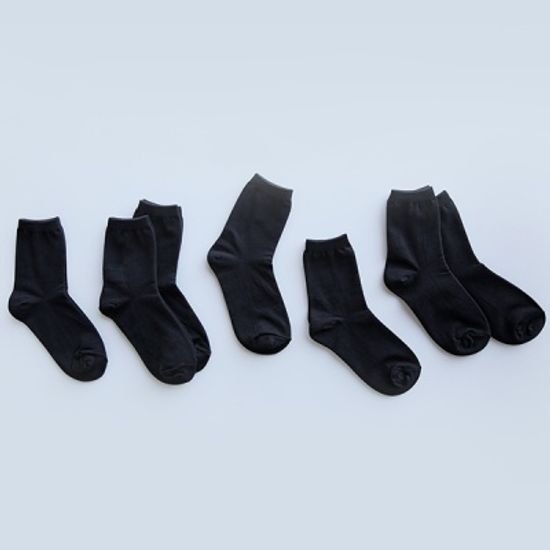 [SOCKS SENSE SET] 여 솔리드 블랙 7ea