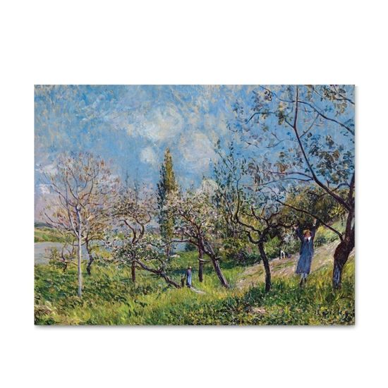 시슬레 - 비 지방의 봄의 과수원, 캔버스액자