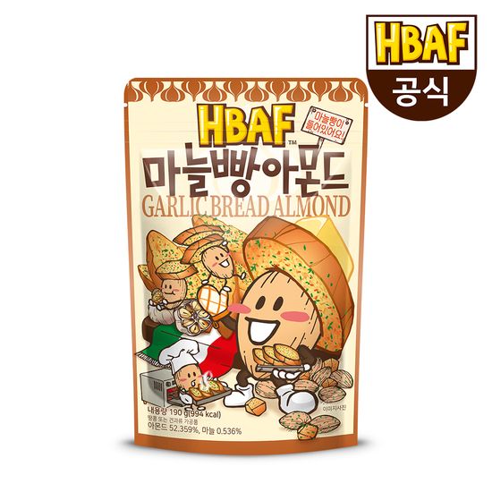 HBAF 바프 마늘빵 아몬드190g