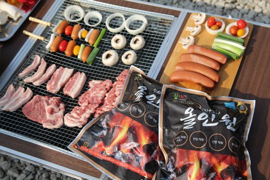 1초 쾌속 착화+프리미엄 숯  참화이어 올인원(800g)