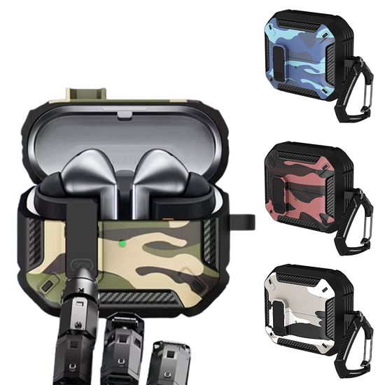 갤럭시 버즈3 프로 카모플라쥬 잠금 버튼 범퍼 케이스