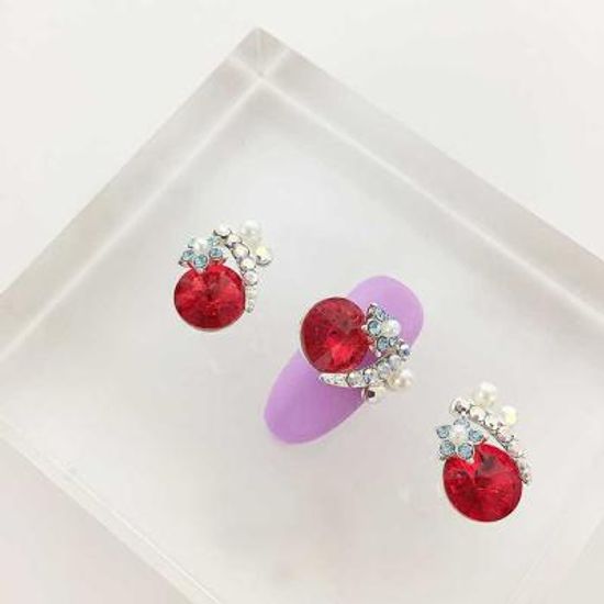 Woman bonita nail parts 큐빅메탈 미니플라워믹스1개
