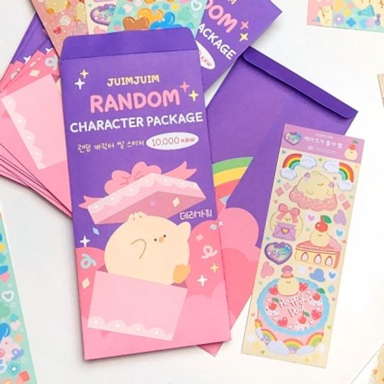 랜덤 캐릭터 씰 스티커 만원 팩