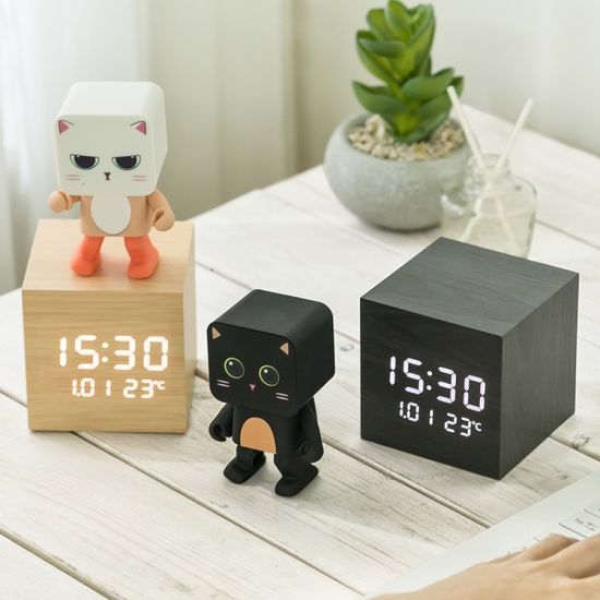 플라이토 큐브 플러스 LED 탁상시계+댄싱스피커 세트