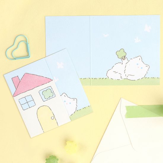 [대시앤도트] 빼꼼냥 메세지 카드 