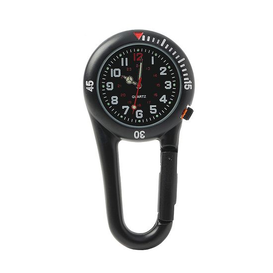 [아일렌]아웃도어 카라비너 야광 스포츠 시계(블랙/블