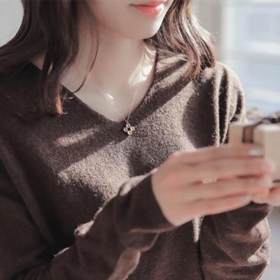 바이데이지 02Bn0342 시트린원석 로즈골드 실버목걸이