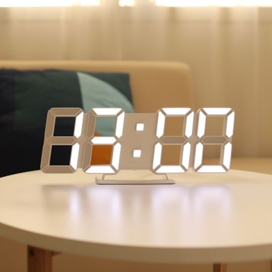 [무아스] 퓨어 화이트 30cm 슬림형 led벽시계(M)