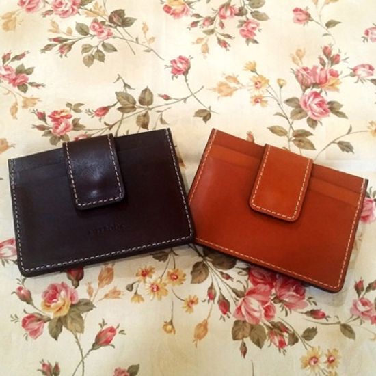 천연 소가죽 디태쳐블 카드지갑