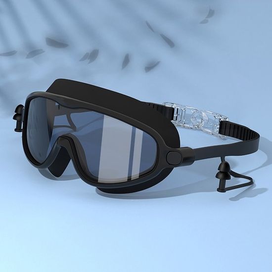 블루스윔 귀마개일체 고글 물안경(투명렌즈-블랙) (블