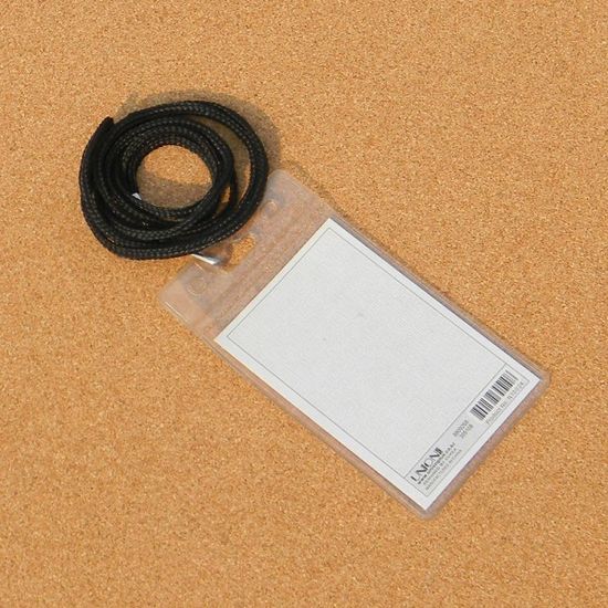 PVC 500 목걸이 카드명찰 NT0025-세로형 1팩(20개입)