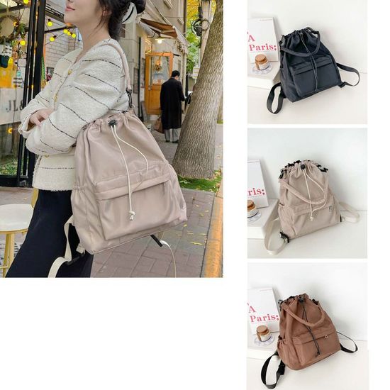 트윌 스트링 네추럴 여성 숄더 백팩 데일리(WD9C27E)