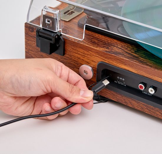 사운드룩 휴대용 엔틱 턴테이블 LP플레이어 MOCHA