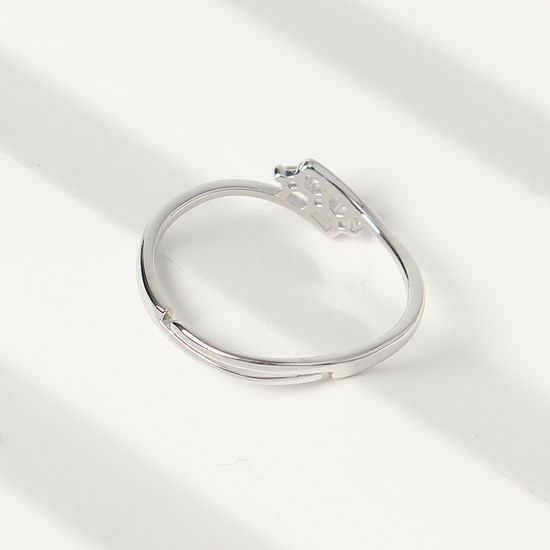 [비쥬홀릭] 실버925 백금도금 별총총 큐빅 은반지