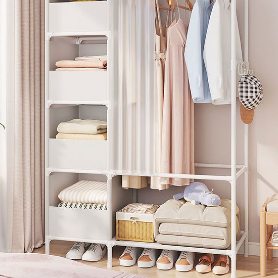 드레스룸 시스템 커튼 비키니 옷장 행거 옷걸이 헹거