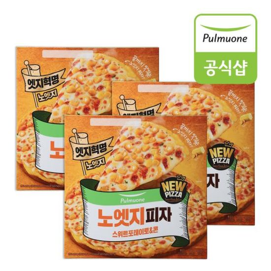 풀무원 노엣지 피자 스위트포테이토&콘(365g) x 3판