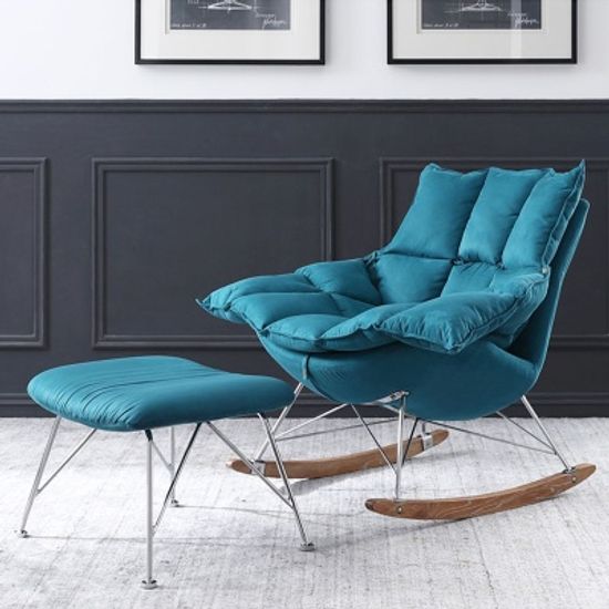 아파트32 홈 골드 철제 라킹 흔들의자/ 1인소파