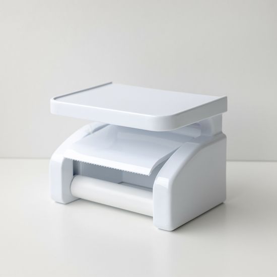 무타공 흡착식 욕실 휴지걸이/화장지걸이 선반형