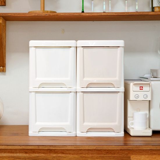 모던 틈새 슬림 서랍장 2단 (바퀴별매) 옷 수납장