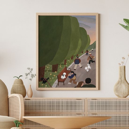 산책, aassam(아쌈) 작가 인테리어 거실 그림 액자