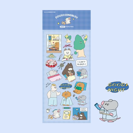 [꾸밍] 돌콩블루 씰스티커_두근두근 이브닝