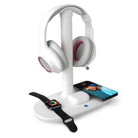 아이리버 4in1 15W 무선 충전 거치대 헤드폰 거치대