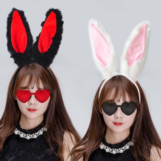 슈퍼점보토끼머리띠 동물머리띠 토끼귀(WFFQ6CU)