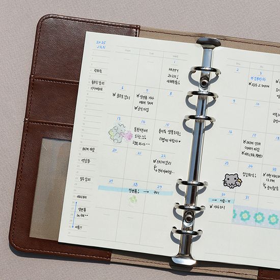 [A6] 새틴 레이어북 리필 속지 - M80 (6종)