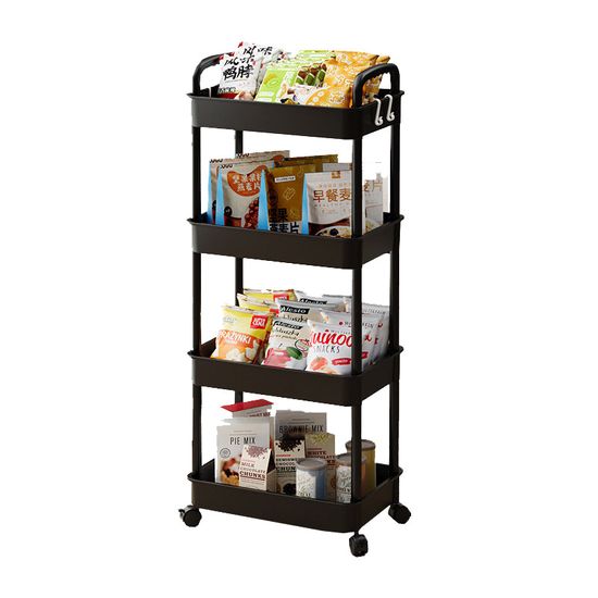 이동식 주방 욕실 수납 틈새 선반 수납장 철제 4단