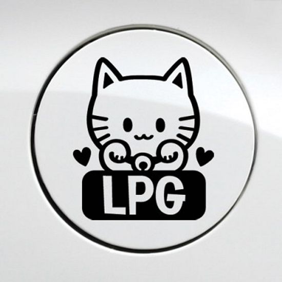 주유구_마네키네코_LPG [자동차스티커/주유구스티커]