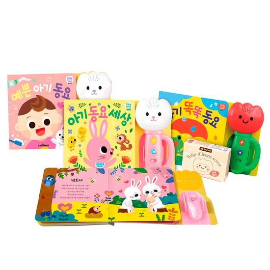튤립 사운드북 분홍이 3종+실리콘커버/오토리버스