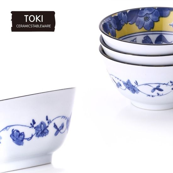 [토기] 츠바키 도자기 뷔페접시 5P 세트 일본산