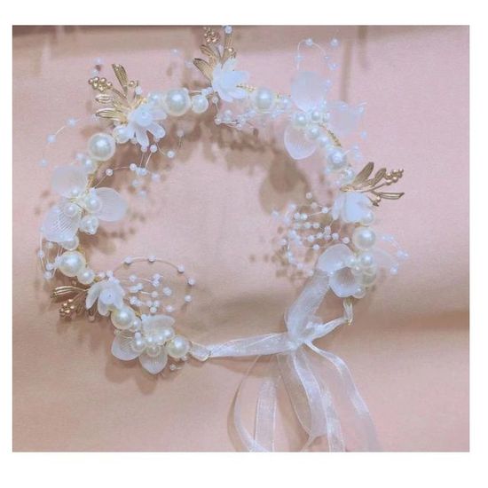 비즈 플라워 웨딩 머리띠(WDAE9A1)