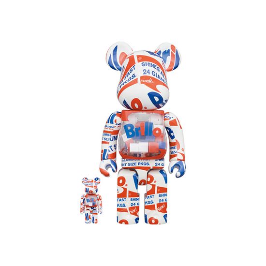 400%+100% BEARBRICK ANDY WARHOL "Brillo" (2212021)