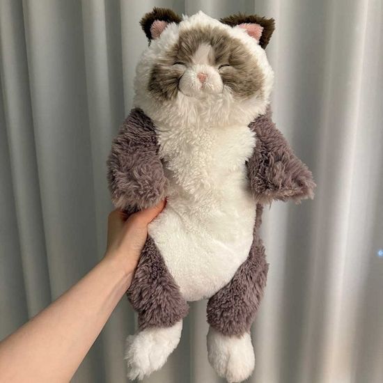 무릎인형 잠자는 쓰야쓰야 랙돌 고양이 인형 뚱냥이