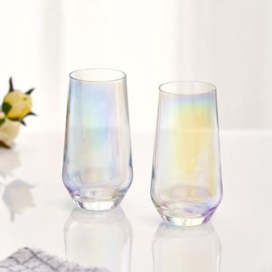 홀로그램 오로라 줄리 420ml 2P 홈카페유리컵