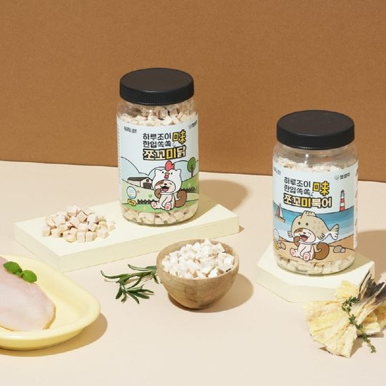 펫생각 한입쏙쏙 강아지 동결건조 간식 치킨 트릿